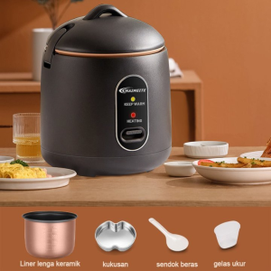 MAIMEITE   Rice Cooker Mini Penanak Nasi Mini Multifungsi Panci anti lengket penanak nasi 0.8L