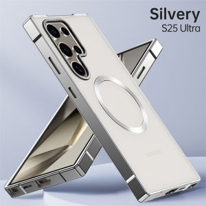 Case For Samsung Galaxy S25 Ultra Aluminium Alloy Metal Frame Case For Samsung S 25 Ultra 5G Matte Clear Back Cover