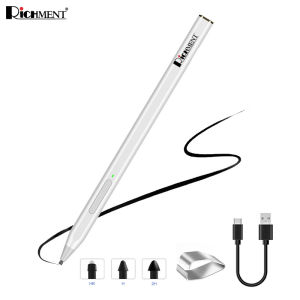 RICHMENT Stylus Pen for for Microsoft Surface HP Envy/Pavilion/Spectre ASUS ZenBook/VivoBook Dell Inspiron/Latitude Sony VAIO Kobo Sage/Elipsa 4096 Pressure Sensitivity Tilt Function Magnetic Attach