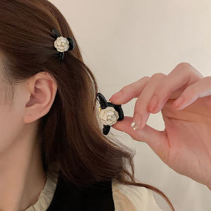 [fenggongshuode] Lovely Flower Vintage Small Hair Claws For Women Girls Retro Dripping Oil Camellia Hairpin Hair Accessories Headwear Ornament