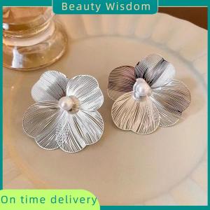 Beauty Wisdom Large Flower Earrings For Women Luxury Design Stud Earrings For Women Korean Fashion Jewelry Accessories Gift