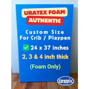 Uratex Custom Size Foam 24x37 inches (Foam only) /Foam for Crib /Foam for Playpen 2-4 inches thick