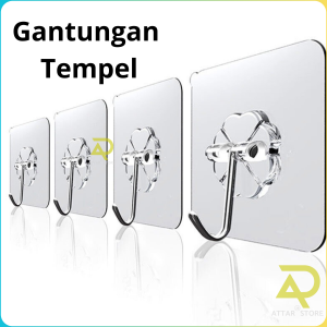 GANTUNGAN TEMPEL HOOK AJAIB GANTUNGAN DINDING KAIT MAGIC SERBAGUNA KAMAR MANDI DAPUR ATTAR28