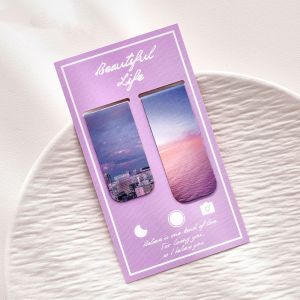 ที่คั่นหนังสือ แบบแม่เหล็ก (สองชิ้น)ชุดที่คั่นหนังสือแม่เหล็ก ด้วยภาพทิวทัศน์ 4สีให้เลือก BS54