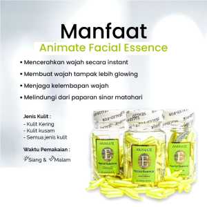 animate facial essence serum VIT E original bpom 120 kapsul