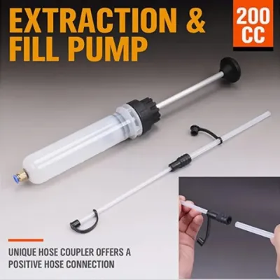 500/200cc Oil Fluid Extractor & Filling Syringe Bottle Transfer Hand Pump Automotive Fluid Extration