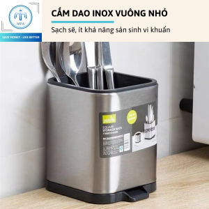 Cắm Dao Kéo Inox 304 Cao Cấp Ống Cắm Dao Inox Không Gỉ Hộp Cắm Dao Kéo Nhà Bếp Tiện Lợi MPA