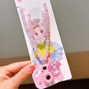 Cartoon Character Kuromi Luminous Projection Camera Necklace Creative Cartoon Cute My Melody Hello Kitty Cinnamoroll Kids Glowing Toy Girl Gift