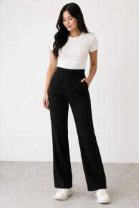 Quần tây nữ ống bas  cao cấp có lưng chun phía sau SIZE 45-78kg