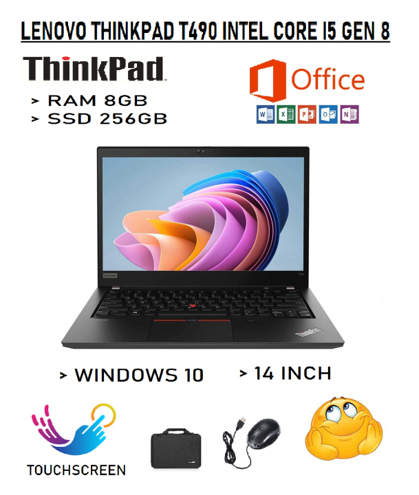 Lenovo ThinkPad T490 14 Inch Core i5 Gen RAM 8GB SSD 256GB