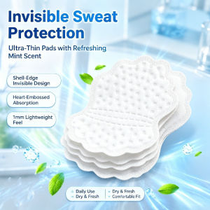 Underarm Sweat Pads Invisible Thin Disposable Underarm Shields Sweat Absorber Pad Keep Clothes Dry No Show Adhesive Cotton Underarm Protector