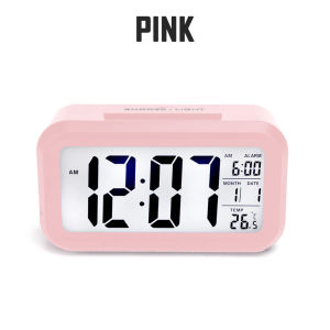 SG Smart Digital Desk Clock - Loud Alarm LED Light Silent Small Mini Table Kids Home Living Room Bedroom Decor