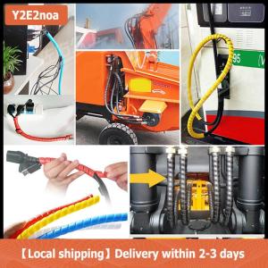 【Local shipping】 1m 10mm 14mm Colorful Spiral Wire Organizer Wrap Tube Flame retardant Cable Sleeve
