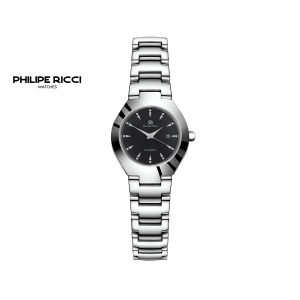PhiLipe Ricci Jam Tangan Wanita Rantai Hitam Kecil Simple 100% Ori Terbaru Stylish 7597 Free Box