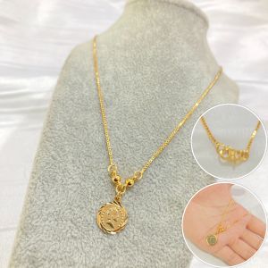 Kalung Wanita Lapis Emas Koin Permata Aksesoris Fashion Xuping noinacc