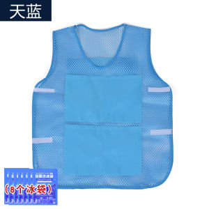 Summer Adjustable Ice Cooling Vest Breathable Reusable Hot Weather Heatstroke Prevention Clothes for Outdoor Working