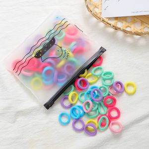 1000PCS/Bag rubber band fashion one bag Disposable Rubber Band Colorful Small Elastic Hair Band Ponytail Hair Hoop Nylon Elastic Hair Band Ponytail Rubber Band Baby Kids Hair Tie Headband Girls
