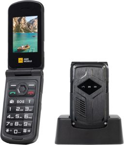 AGM M10 Rugged Basic Flip Phone 4G Feature Cell Phone Simple Mobile Phones Pocket-Sized Waterproof & Drop-Proof Speed Dial Large Fonts & Big Buttons 98dB Speaker Dual SIM for T-Mobile