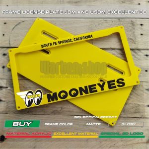 FRAME LICENSE PLAT CUSTOM MOON SAN TA YELLOW 3