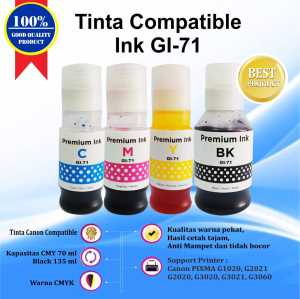 Paket 1 Set Tinta Canon GI71 GI 71 Tinta Printer G1020 G2020 G2021 G2060 G3020 G3021