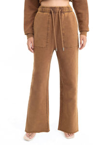 Pania Pocket sweatpants in Acid wash caramel แพนญากางเกงวอร์มขายาวสีน้ำตาลคาราเมล