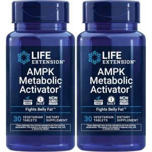 Life Extension AMPK Metabolic Activator* Hesperidin G. pentaphyllum Fight unwanted Belly Fat Target Overall Fat Gluten-Free Vegetarian 1-Daily Non-GMO 30 Tablets