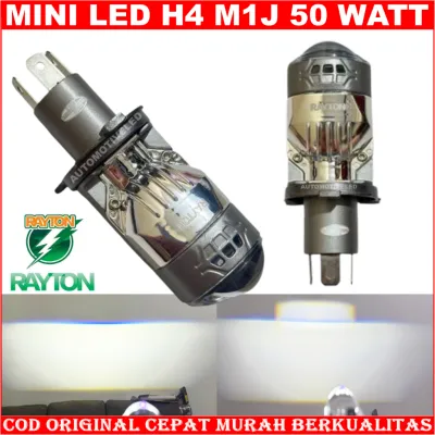 ORIGINAL LAMPU RTD RAYTON MINI LED SOKET H4 M1J 50 WATT BLUELENS MOTOR MOBIL CAHAYA BILED MATRIX ADA KIPAS