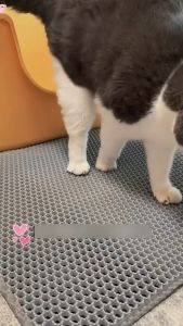 Cat Litter Mat 70*20CM Anti-Tracking Premium Double Layer Easy Clean for Enclosed Self-Cleaning Litter Box