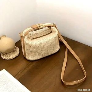 Tas Selempang Wanita & Tas Jinjing Cewe Straw Bag Premium JS 8020