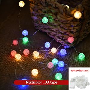 LED String Lights Ball Fairy Lights Battery Powered Light for Christmas Decoration Wedding Xmas Tree New Years Decor
