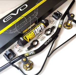 (PROMO TERLARIS) PAKET VARIASI LOW STANG FATBAL EVO+RAISER+BUSA PROTAPER+HANDGUARD TULANG+HANGRIP DONAT PROTAPERKLXVIXIONCB150BISA UNTUK SEMUA MOTOR UNIVERSAL