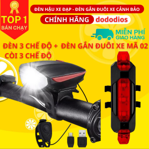 【Miễn Phí Vận Chuyển】phụ Kiện Xe Đạp Đèn Xe Đạp Bộ Đèn LED Trước Và Sau Xe Đạp Leo Núi USB Sạc Được Đèn xe đạp thể thao đèn chiếu hậu cảnh báo cho xe đạp đèn led xe đạp - Hãng dododios