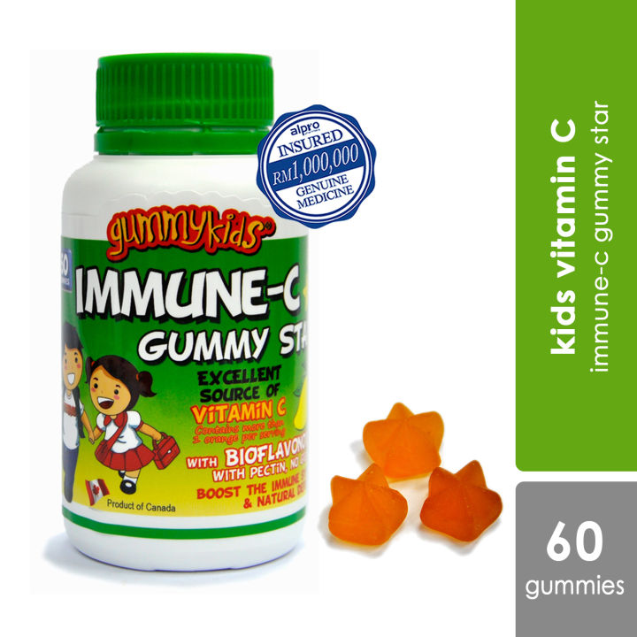 Gummy Kids Vitamin C Immune-C Gummy Star 60s | Strengthen kid's immune ...