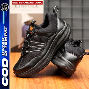Vensi Sepatu Pria Sneakers Hitam Casual