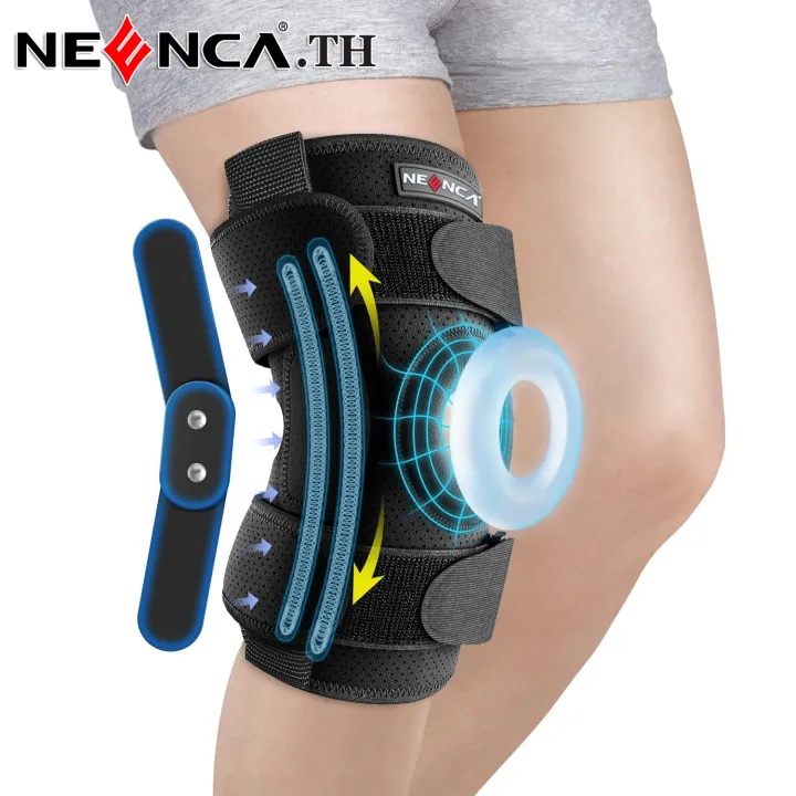อุปกรณ์ซัพพอร์ตและพยุงกล้ามเนื้อ NEENCA Hinged Knee Brace: Upgraded Support for Knee Pain,Removable Dual Metal Hinges 