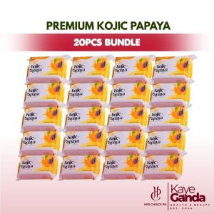 20PCS BUNDLE: Premium Kojic Papaya Intense Whitening Soap by Her Choice (FDA Notified)