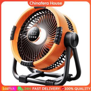 Portable Camping Fan with LED Lantern 20000mAh Rechargeable Battery Powered Fan Table Fan for Outdoor Camping