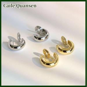 Caile ที่หนีบหูแบบเรียบง่าย1คู่ต่างหูคลิปหนีบแบบไม่ต้องเจาะสำหรับผู้หญิงเด็กผู้หญิงเครื่องประดับของขวัญ