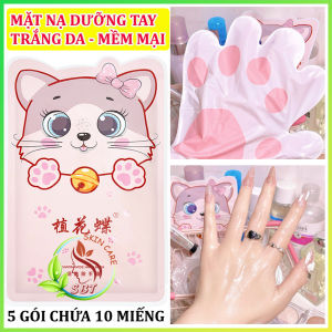 [10 MIẾNG] COMBO 5 Gói Chứa 10 Miếng Mặt Nạ Tay Niacinamide Hand Mask Hình Mèo Dễ Thương - Giúp Dưỡng Trắng Da Tay Chống Lão Hóa Dưỡng Ẩm Phục Hồi Da Hư Tổn Cải Thiện Da Thô Ráp Và Sạm Màu
