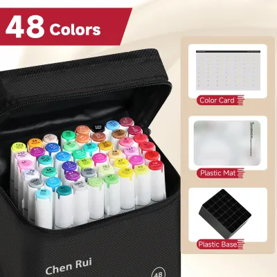Chenrui Professional Art Marker Set (Brush tip+Broad tip) Ohuhu Markers