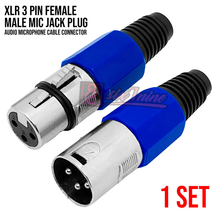 10 Pair XLR 3 Pin Male & Female DMX Microphone Snake Cable Connectors – Unbranded
