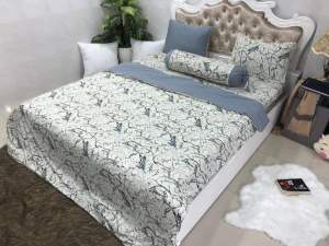 Bộ drap da thun Han quốc (VÂN ĐÁ) chất đẹp