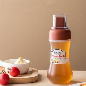 Multipurpose Bottle Container with Lid Durable Storage Bottle for Spices Oil or Liquid Clear Plastic Bottle with Secure Lid