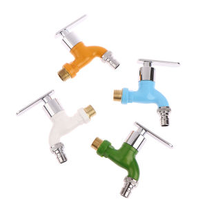 stormtime fE 4 Colors Faucet 1 2 Male Wall Mounted Washing Machine Faucet Plastic Water Hose Quick Connector Garden Balcony Faucet