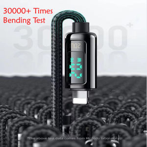 MCDODO Type-C 5A Lightning 3A PD Cable Super Fast Charge Cable Digital Pro Display Charger Type C Data Sync Wire Thicker Copper Nylon Braided Charging