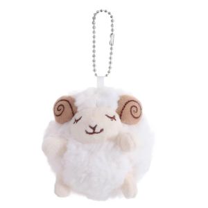 MADEWITH Mini Size Plush Sheep Pendant Soft Fluffy Texture Cartoon Anime Style Lamb Keychain Plush Adorable Keychain Attachment Sheep Backpack Charm For Car Decoration