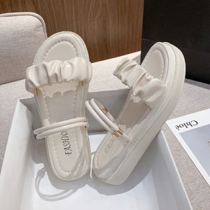 Giày sandal nữ quai nhún độn đế 3cm đi 2 kiểu dễ phối đồDép quai hậu ulzzang thời trang mùa hè cho nữ cực hot