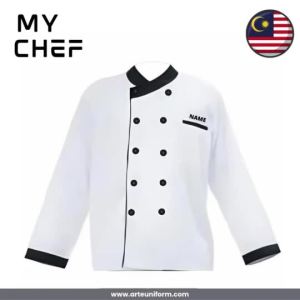 Genuine Product Guarantee READY STOCK / Smart Long Sleeve Chef Uniform Chef Jacket Chef Coat Chef Clothes/ Cafe Restaurant Hotel