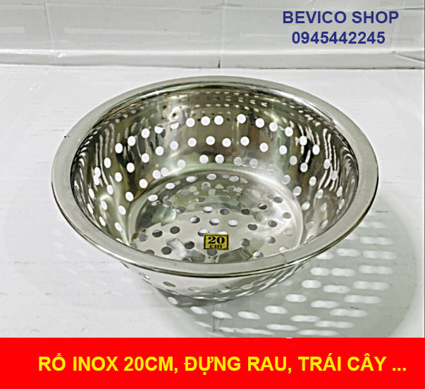 Rổ inox cao cấp 20cm | Lazada.vn