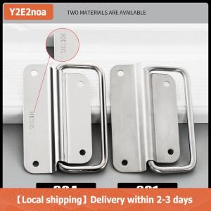 【Local shipping】 Cabinet Flight Case Solid Furniture Hardware Folding Handle For Tool Box Stainless Steel Drawer Wardrobe Easy Install